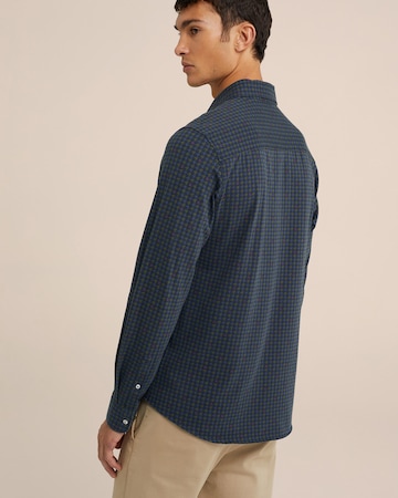 WE Fashion Slim fit Button Up Shirt in Blue