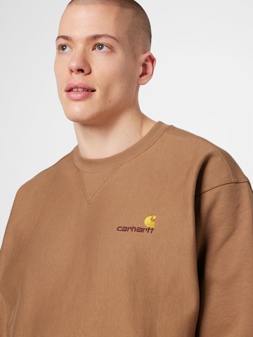 Carhartt WIP Sweatshirt 'American Script' in Brown