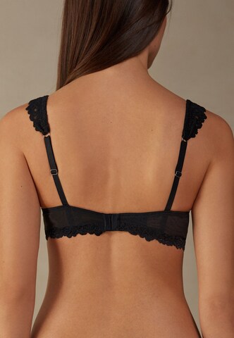 INTIMISSIMI Balconette Bra 'Pretty Flowers' in Black