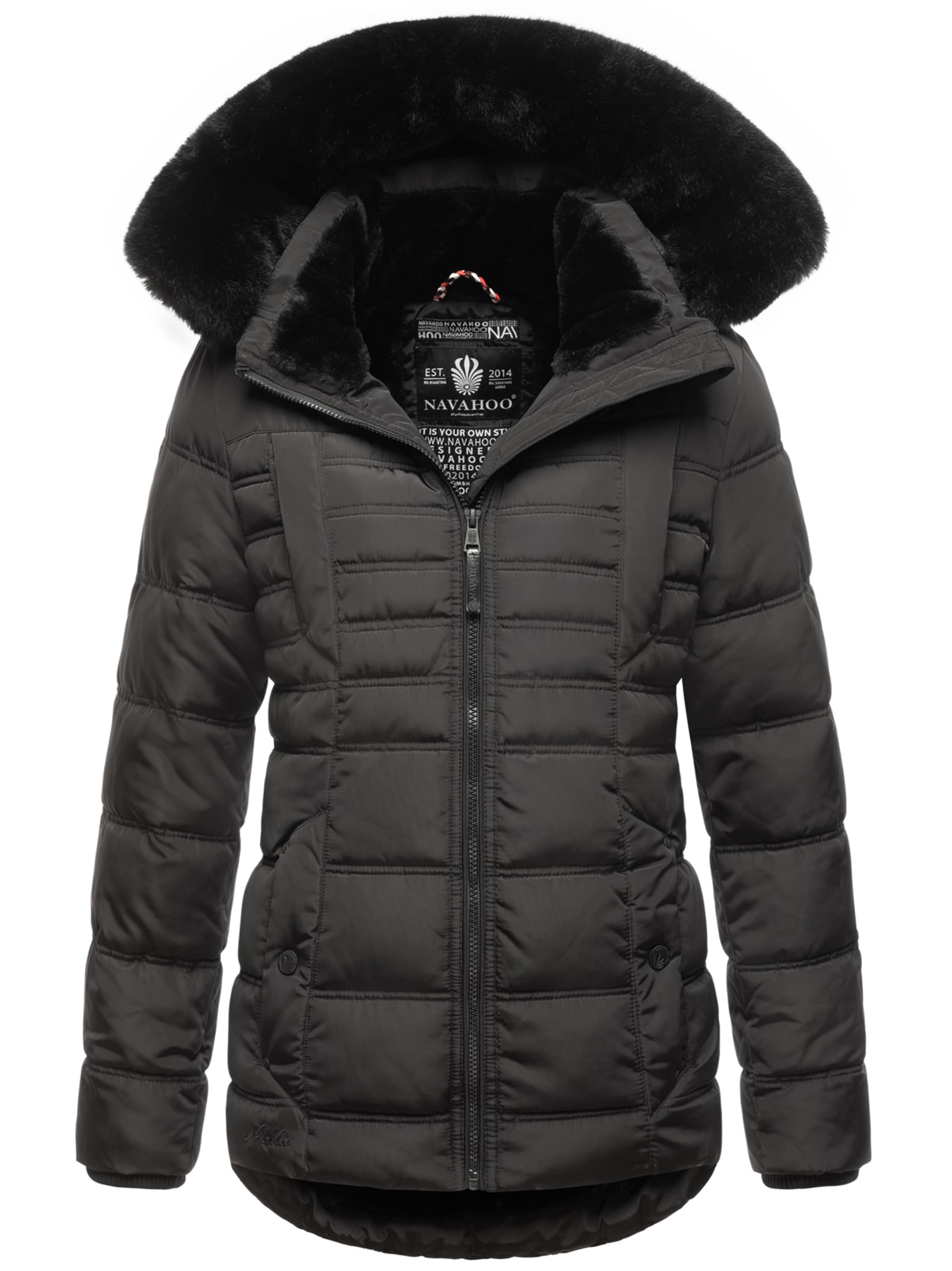 NAVAHOO Winter Jacket 'Lissandraa' in Black: front