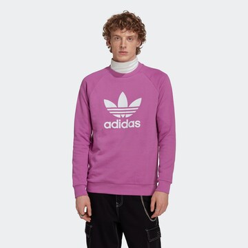 ADIDAS ORIGINALS Sweatshirt 'Adicolor Classics Trefoil' in Lila: voorkant