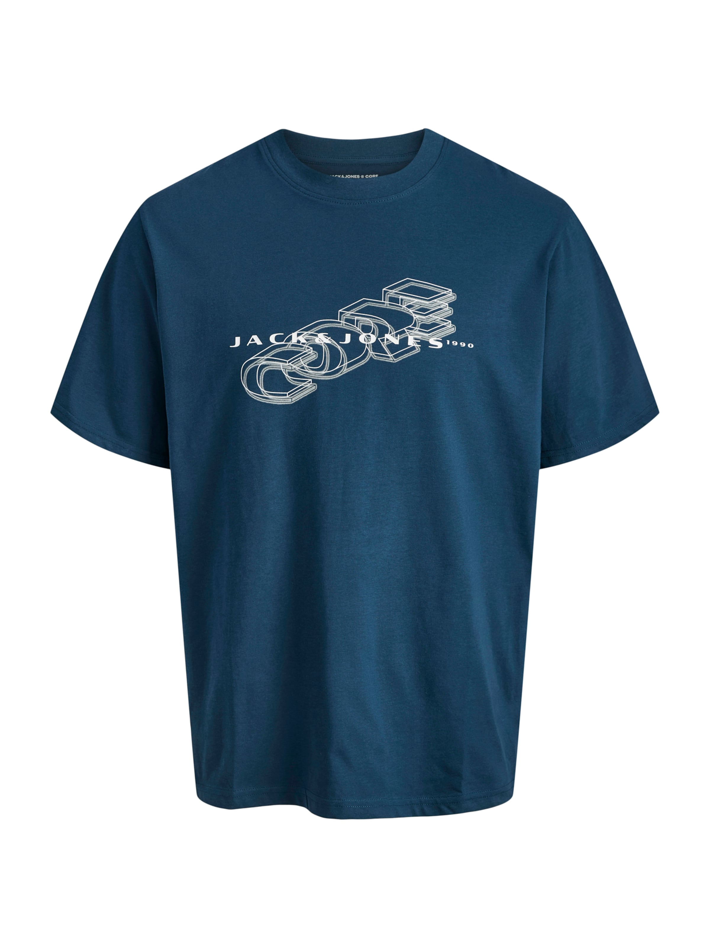 Jack & Jones Plus Koszulka 'JCOFusion' w kolorze niebieski: przód