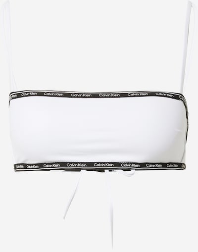 Calvin Klein Swimwear Bikini Top in Black / Off white, Item view