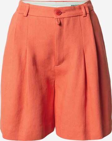 DRYKORN Wide leg Pleat-front trousers 'Court' in Orange: front