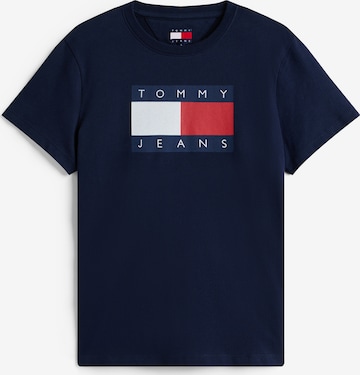 Tricou de la Tommy Jeans pe albastru: față