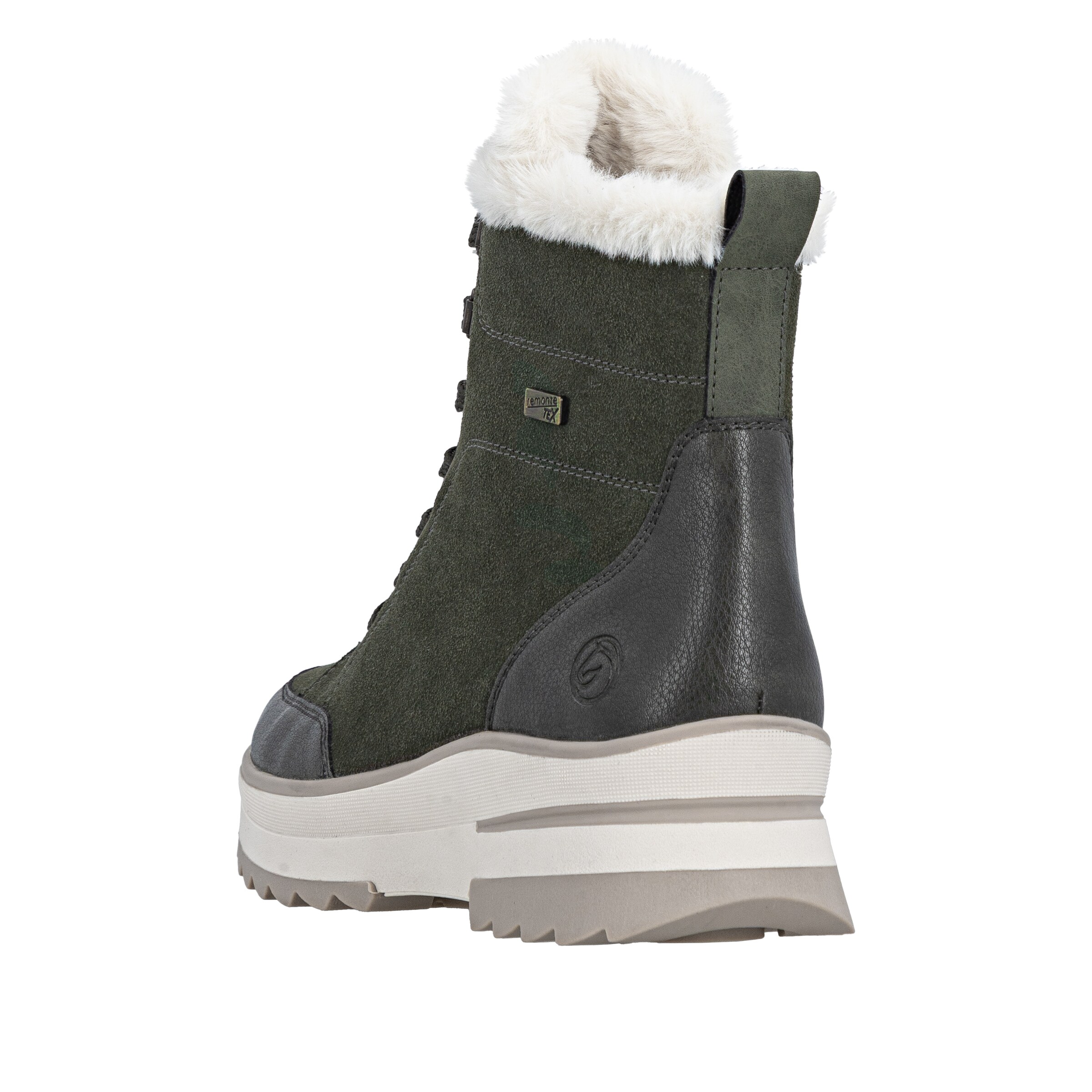 REMONTE Lace-Up Boots in Green