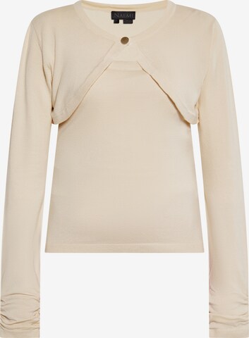 Pull-over NAEMI en beige : devant