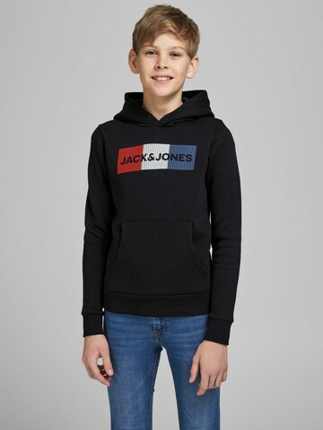 Jack & Jones Junior Regular fit Суичър в черно: отпред