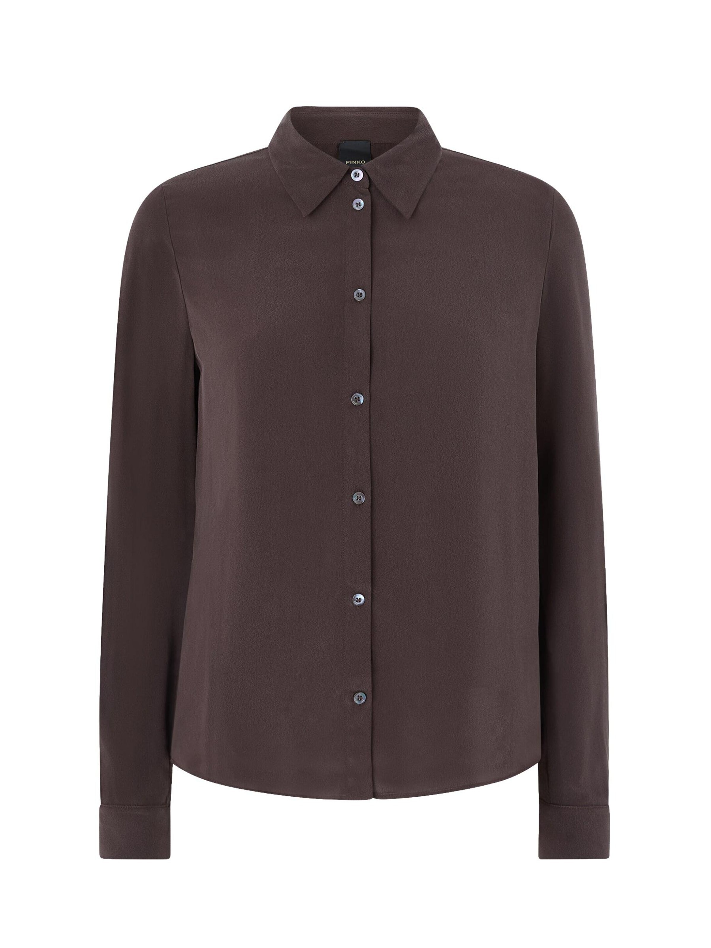 PINKO Bluse 'PINKO CRACKERS CAMICIA CREPE DE CHINE CAMICIA'‌ in M in braun, Produktansicht