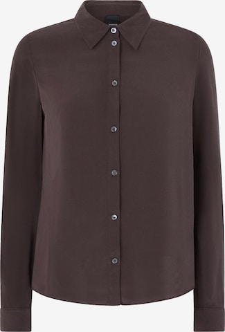Camicia da donna 'PINKO CRACKERS CAMICIA CREPE DE CHINE CAMICIA' di PINKO in marrone: frontale