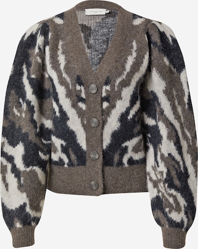 Copenhagen Muse Strickjacke 'IBRA' in dunkelblau / braun / weiß, Produktansicht
