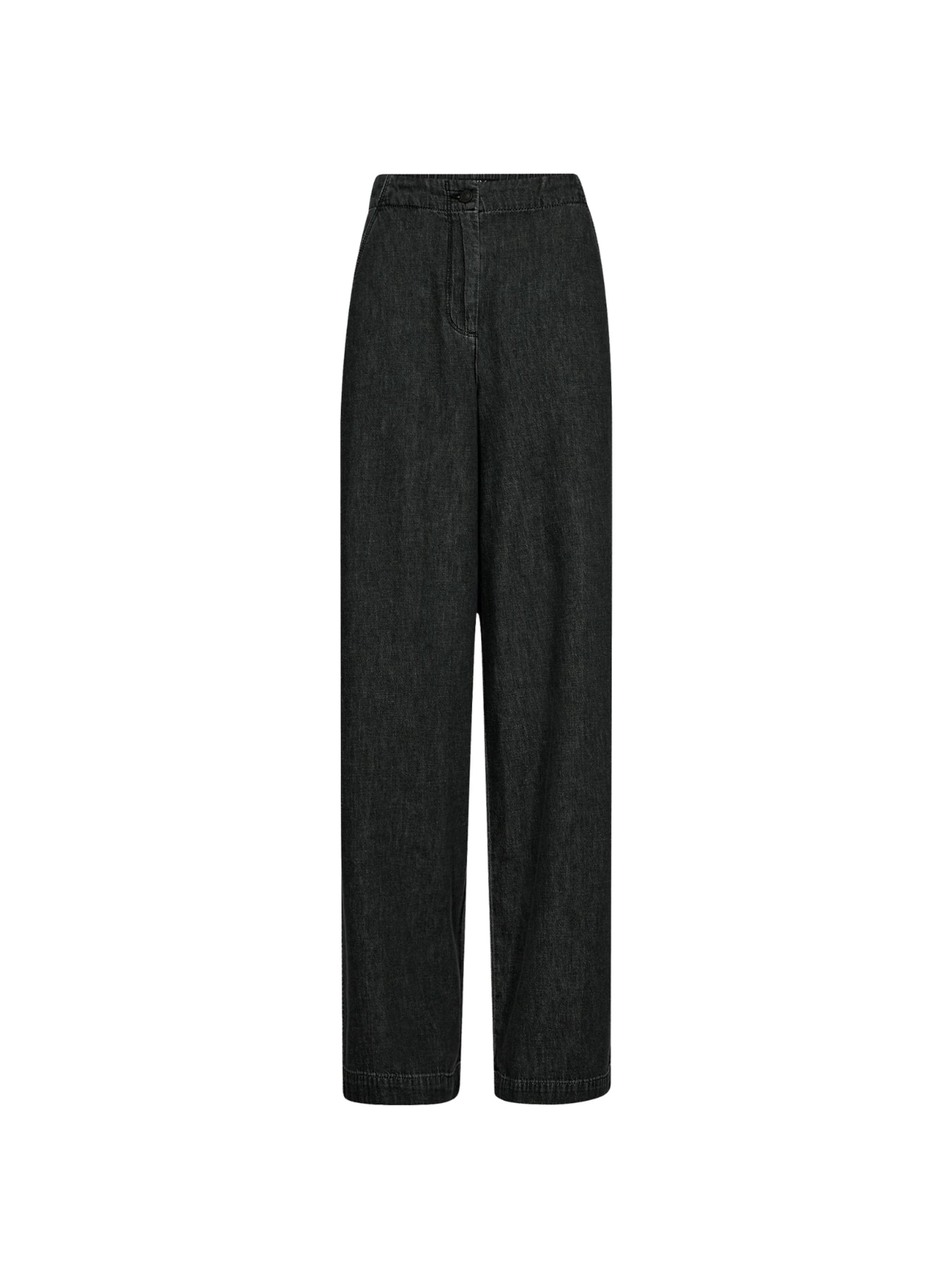 Ivy Copenhagen Wide Leg Housut 'Queen' värissä musta: etupuoli