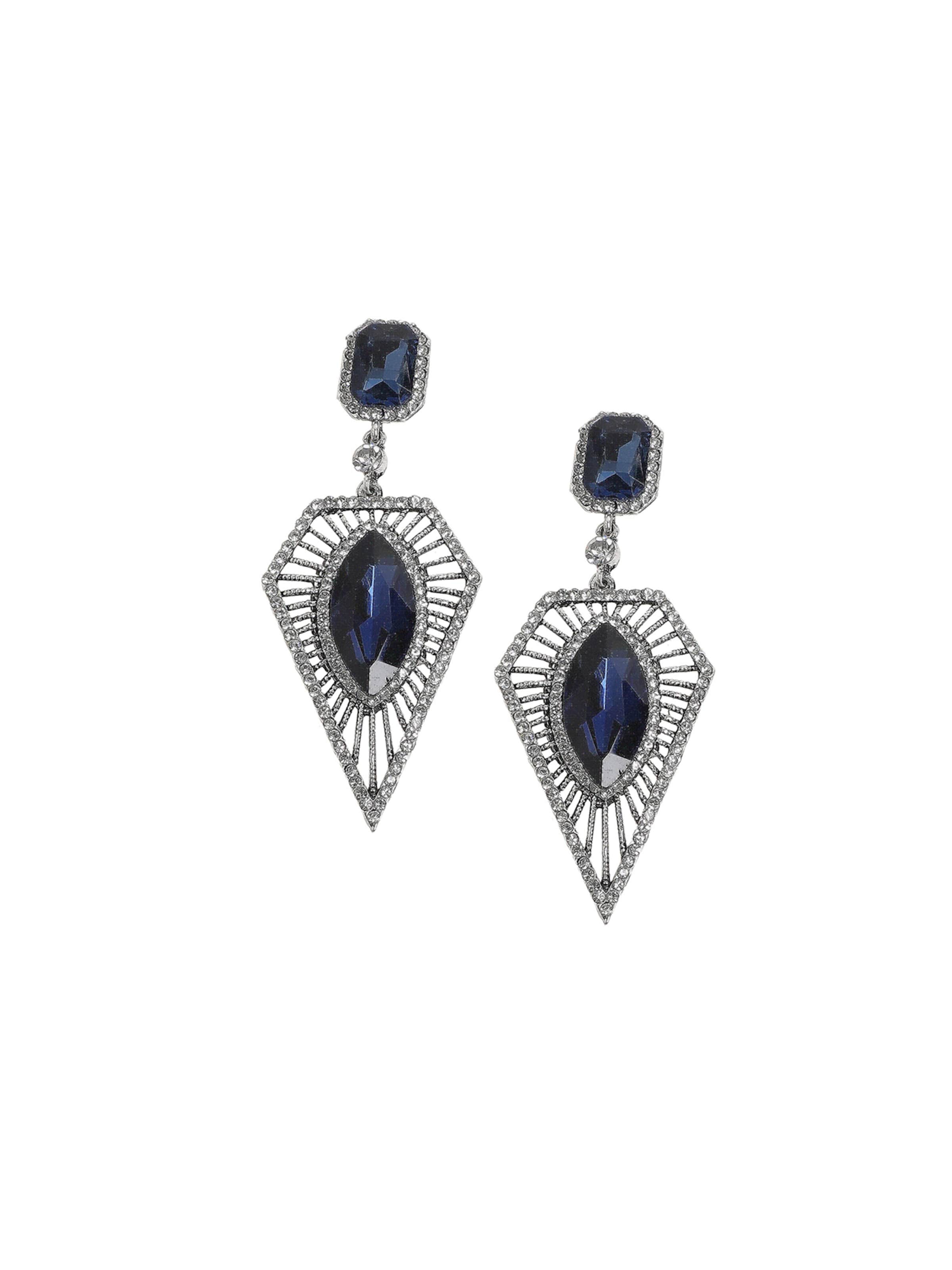 Cercei 'Nirwat' de la SOHI pe albastru: față