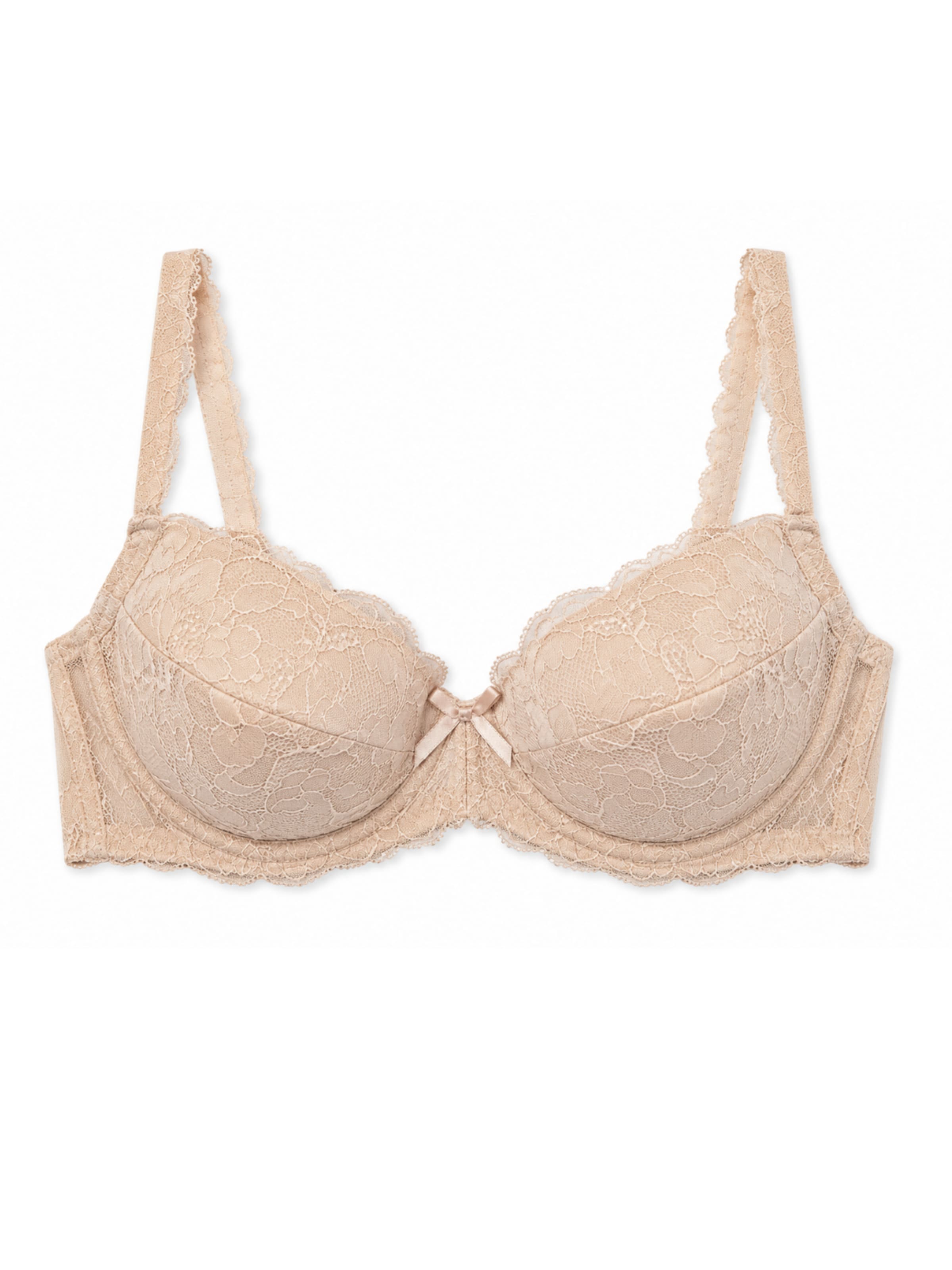 MILENKA Push-up Bra 'MILENKA balconette bra beige' in Orange: front