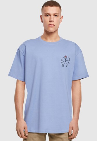 T-Shirt 'Hugs & Love - Birds Love' Merchcode en bleu : devant
