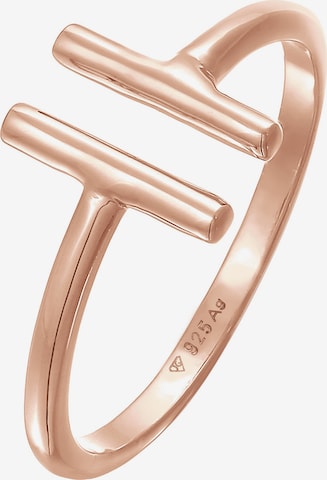 ELLI Ring 'Geo' in Gold: Vorderseite