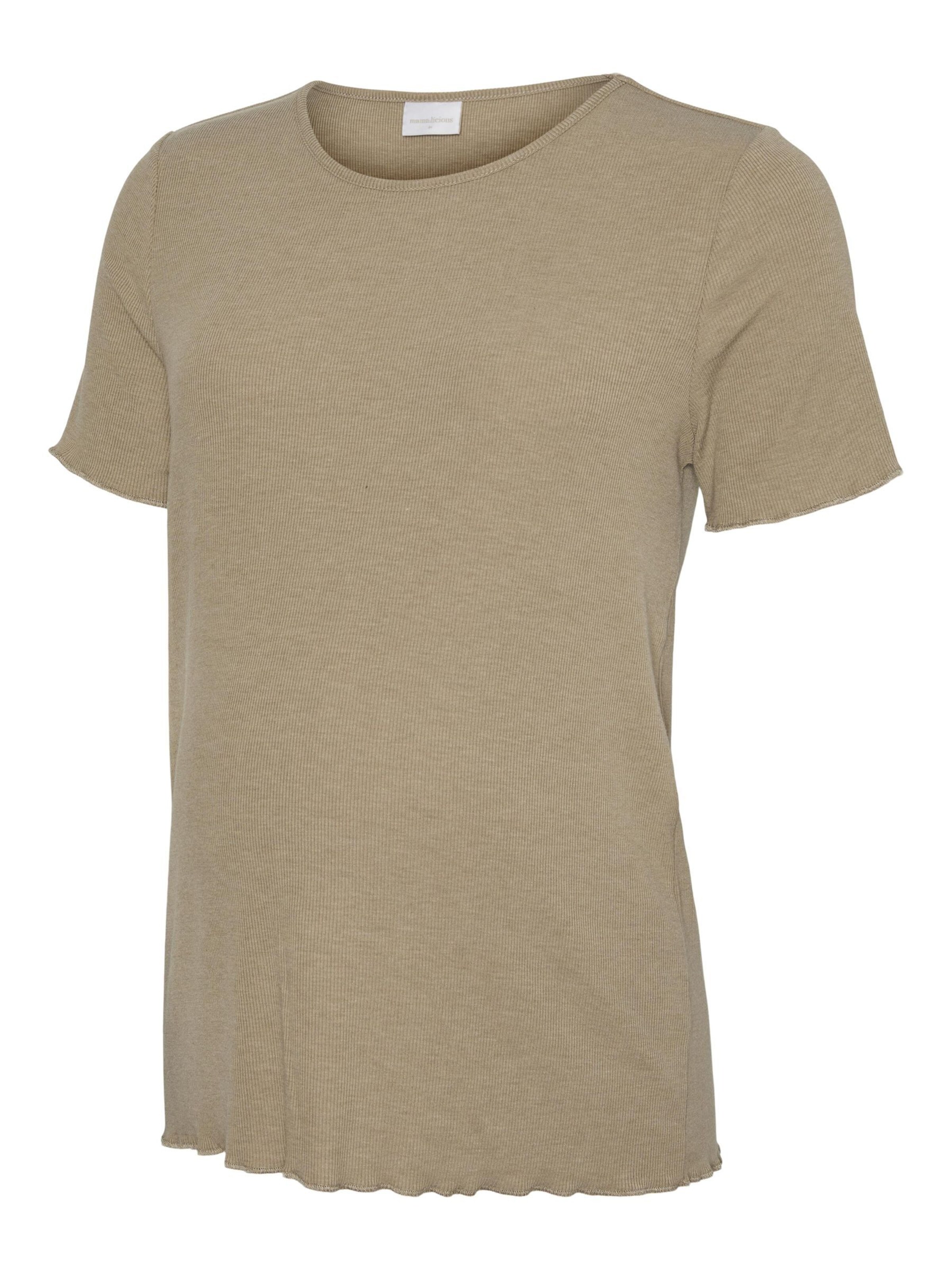 MAMALICIOUS Shirt in Bruin: voorkant