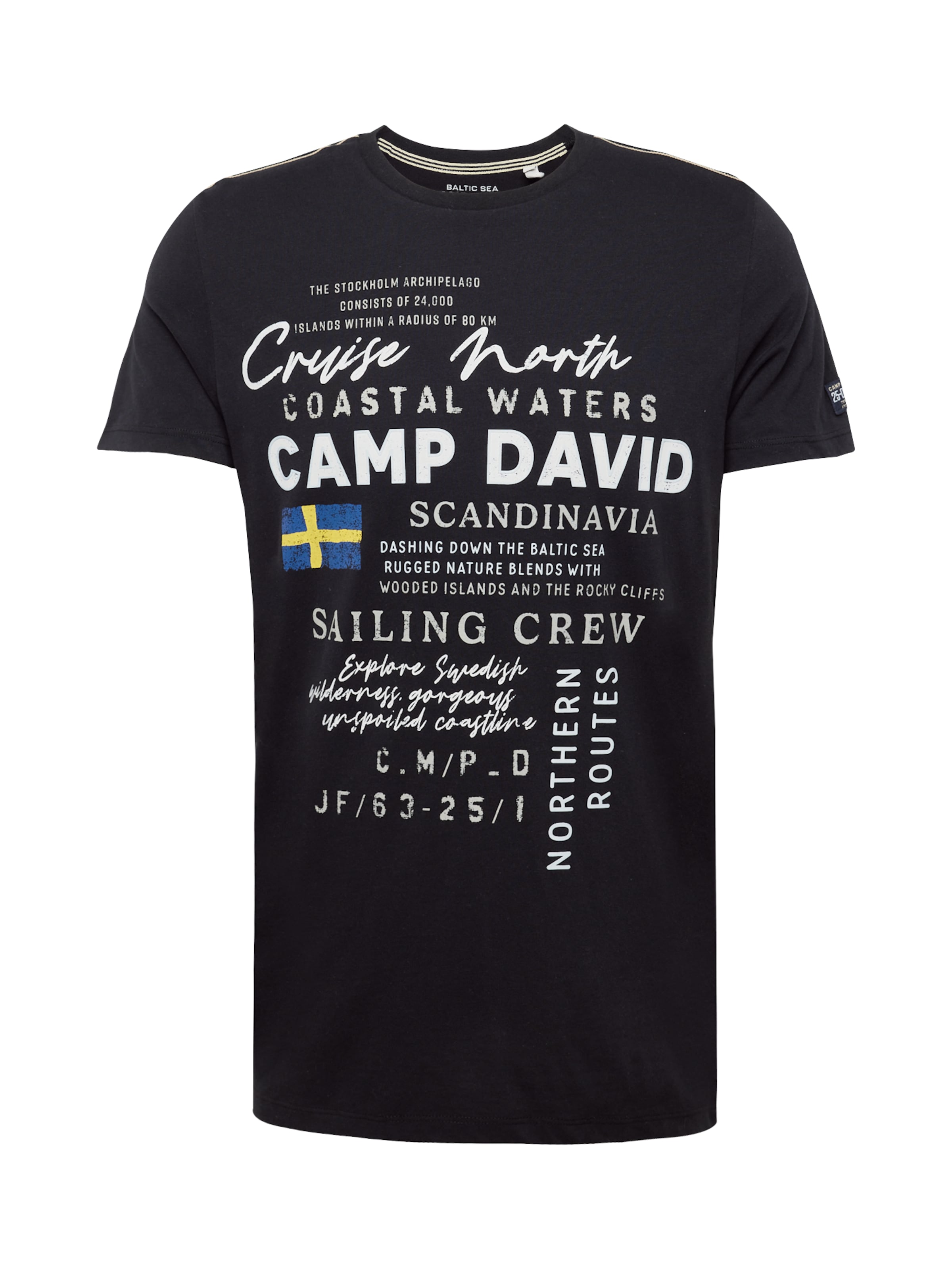 CAMP DAVID Bluser & t-shirts 'Cruise North' i sort: forside