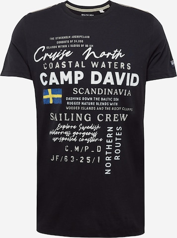 Maglietta 'Cruise North' di CAMP DAVID in nero: frontale