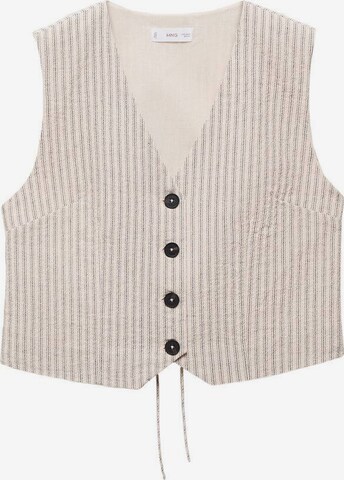 MANGO TEEN Vest 'Stripec' in Beige: front