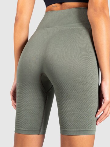 Smilodox Skinny Workout Pants 'Bloom' in Green