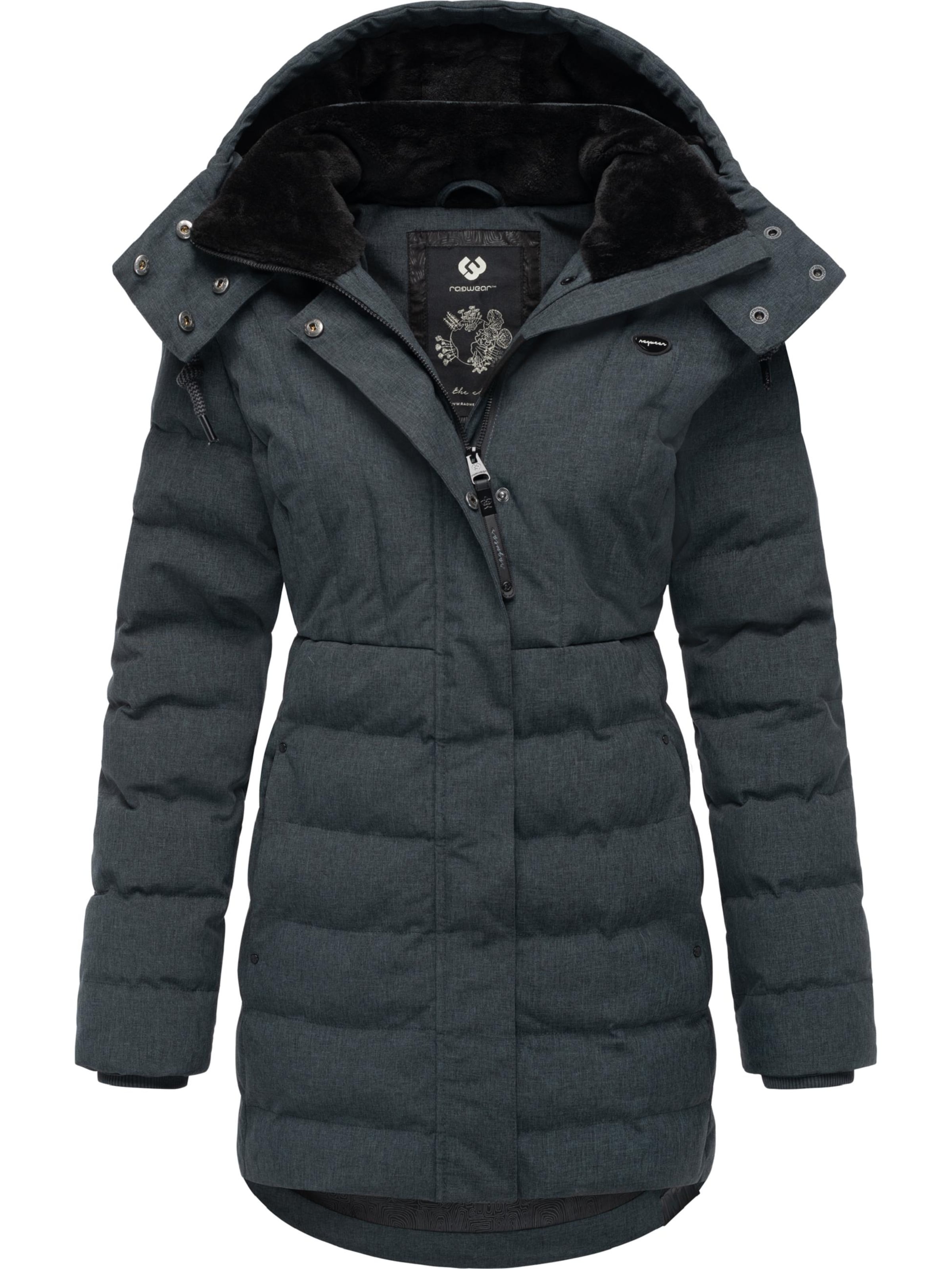 Ragwear Talvemantel 'Ashanta', värv hall: eest vaates