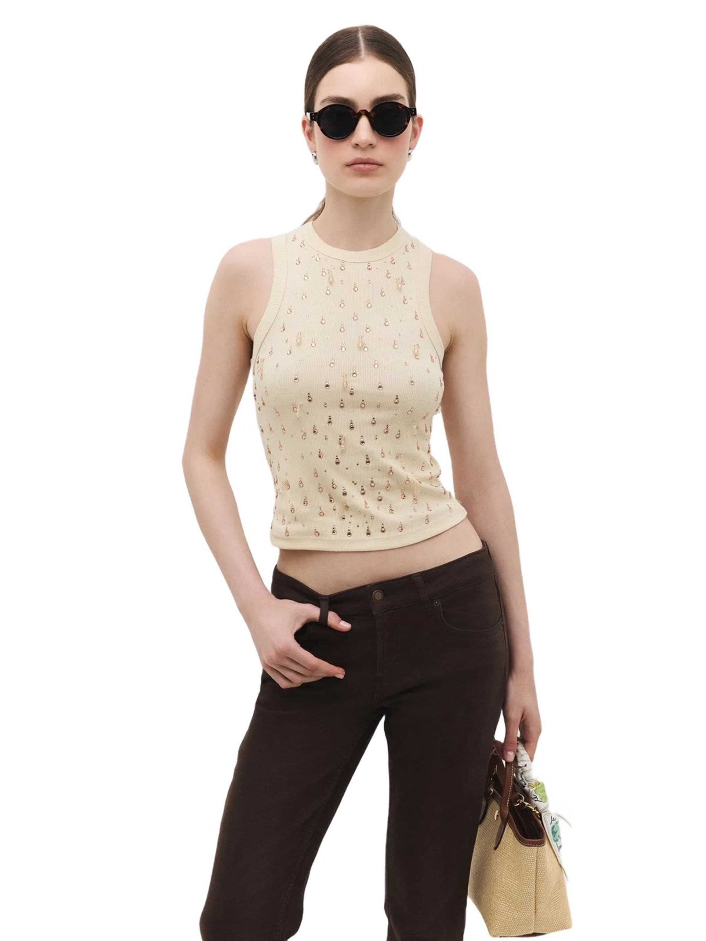 No Matter What Top in Beige