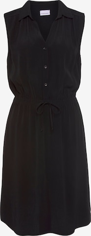 LASCANA - Vestido camisero en negro: frente