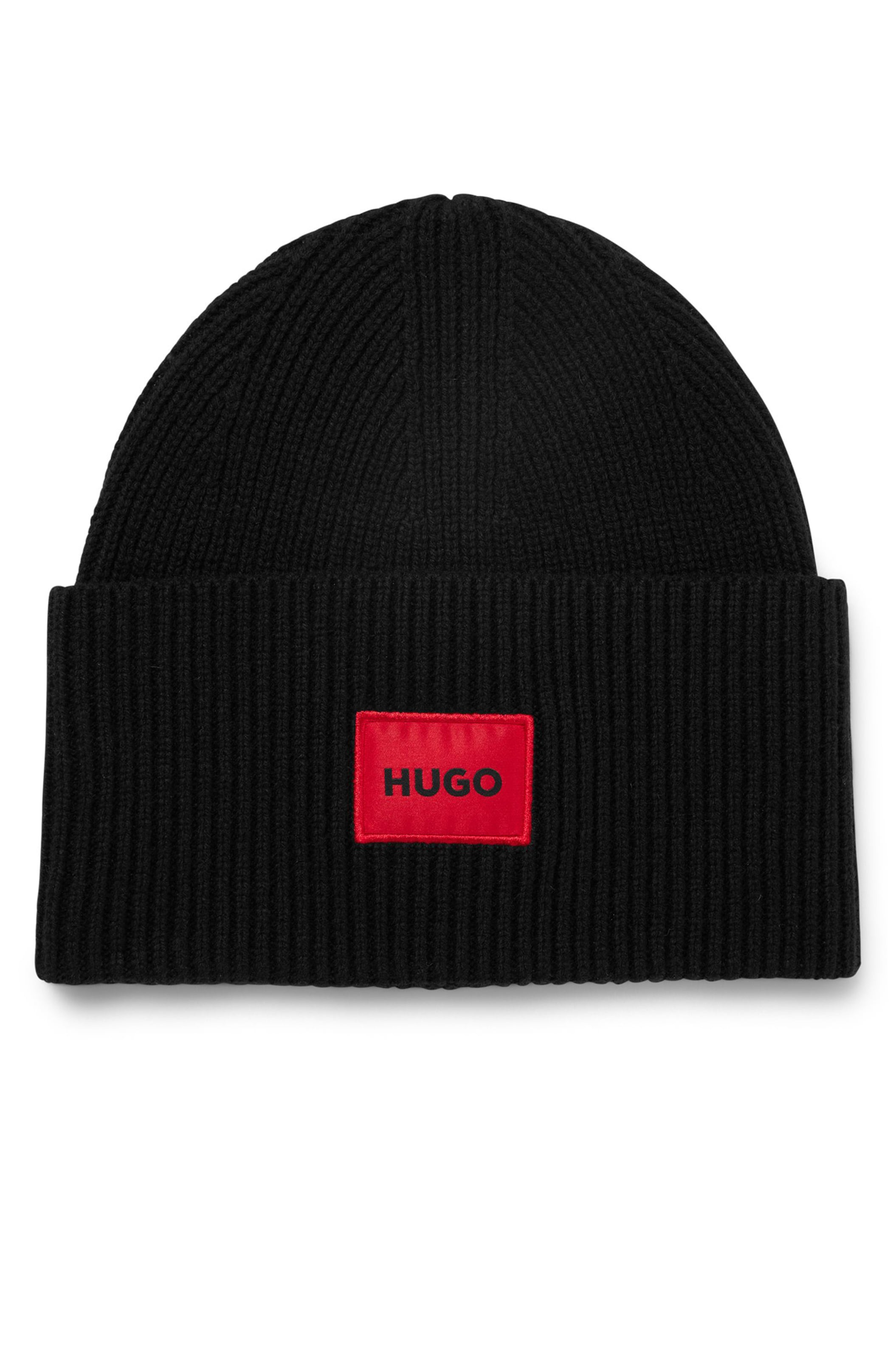 HUGO Шапка &#x27;Xaff 6&#x27; в Черный: спереди