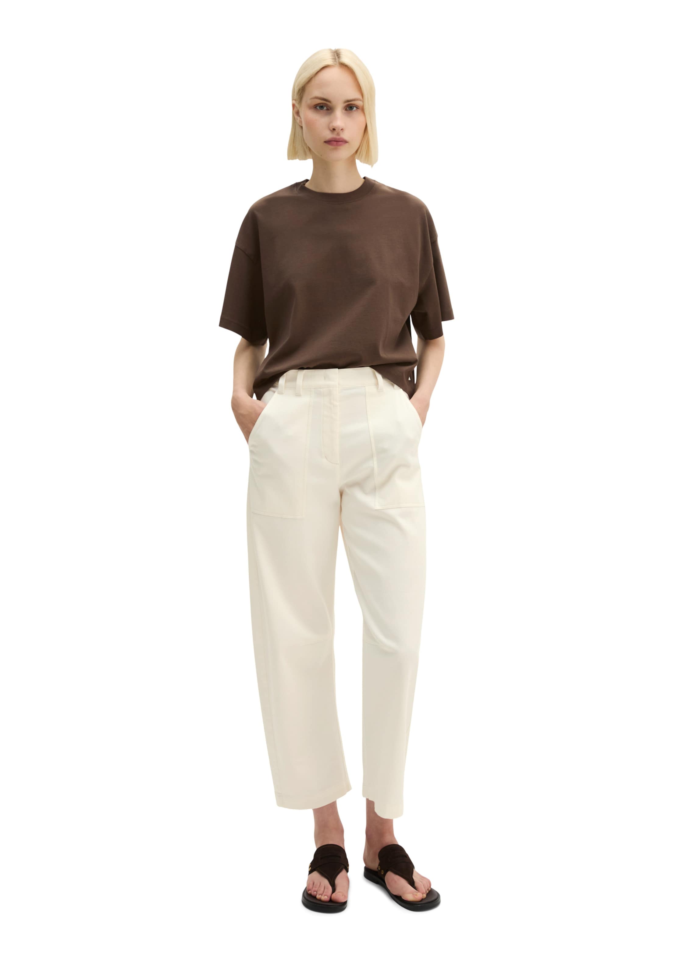 Marc O'Polo T-Shirt 'Summer Athleisure' in Braun