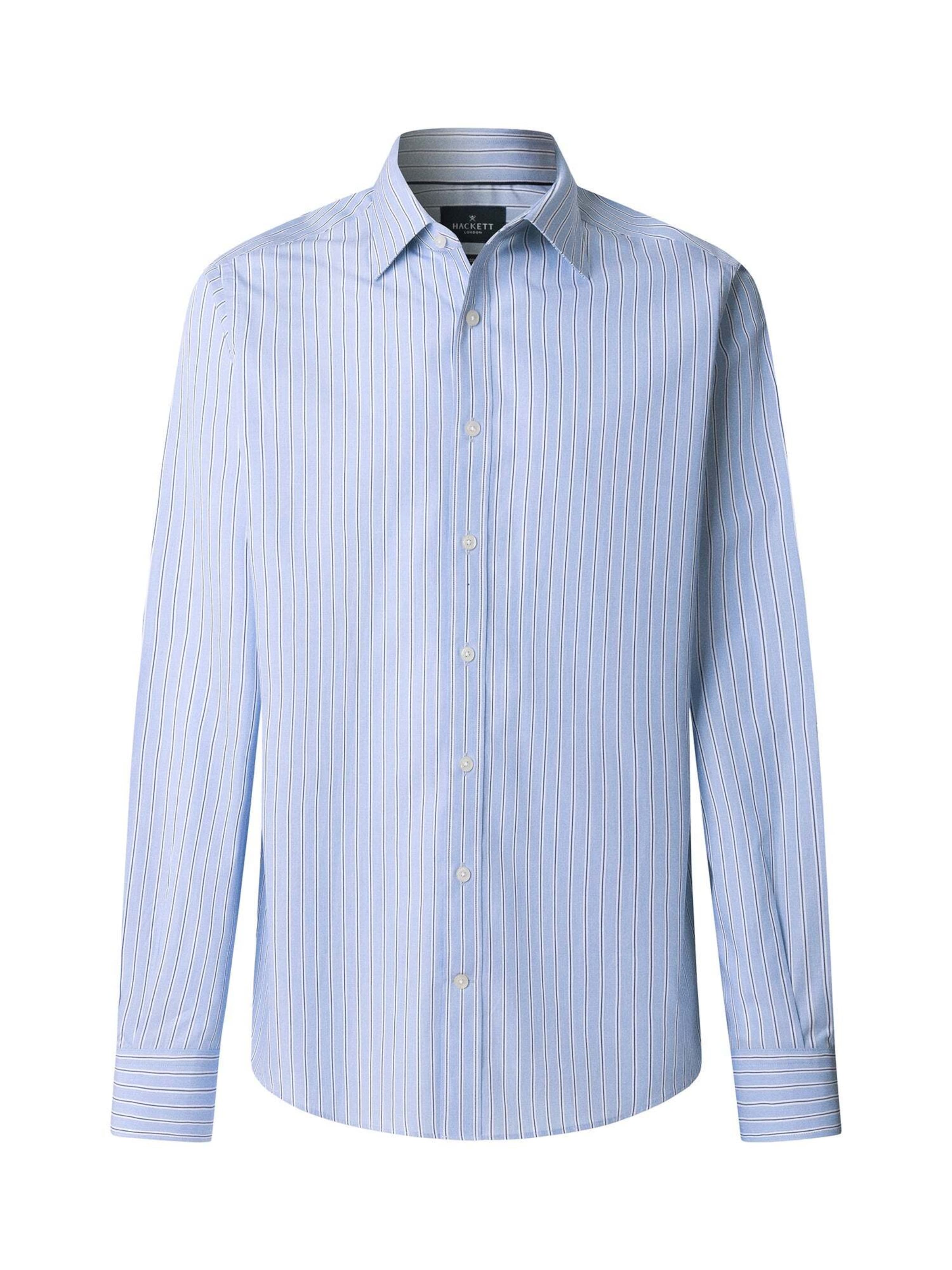 Hackett London Button Up Shirt 'End On End' in Navy / Light blue / White, Item view