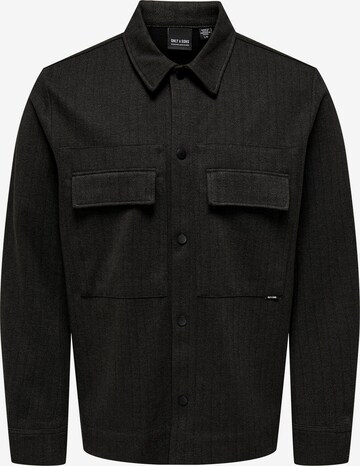 Veste mi-saison 'JAKE' Only & Sons en noir : devant