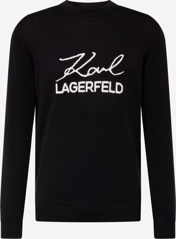 Pull-over Karl Lagerfeld en noir : devant