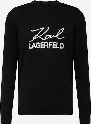 Pull-over Karl Lagerfeld en noir : devant