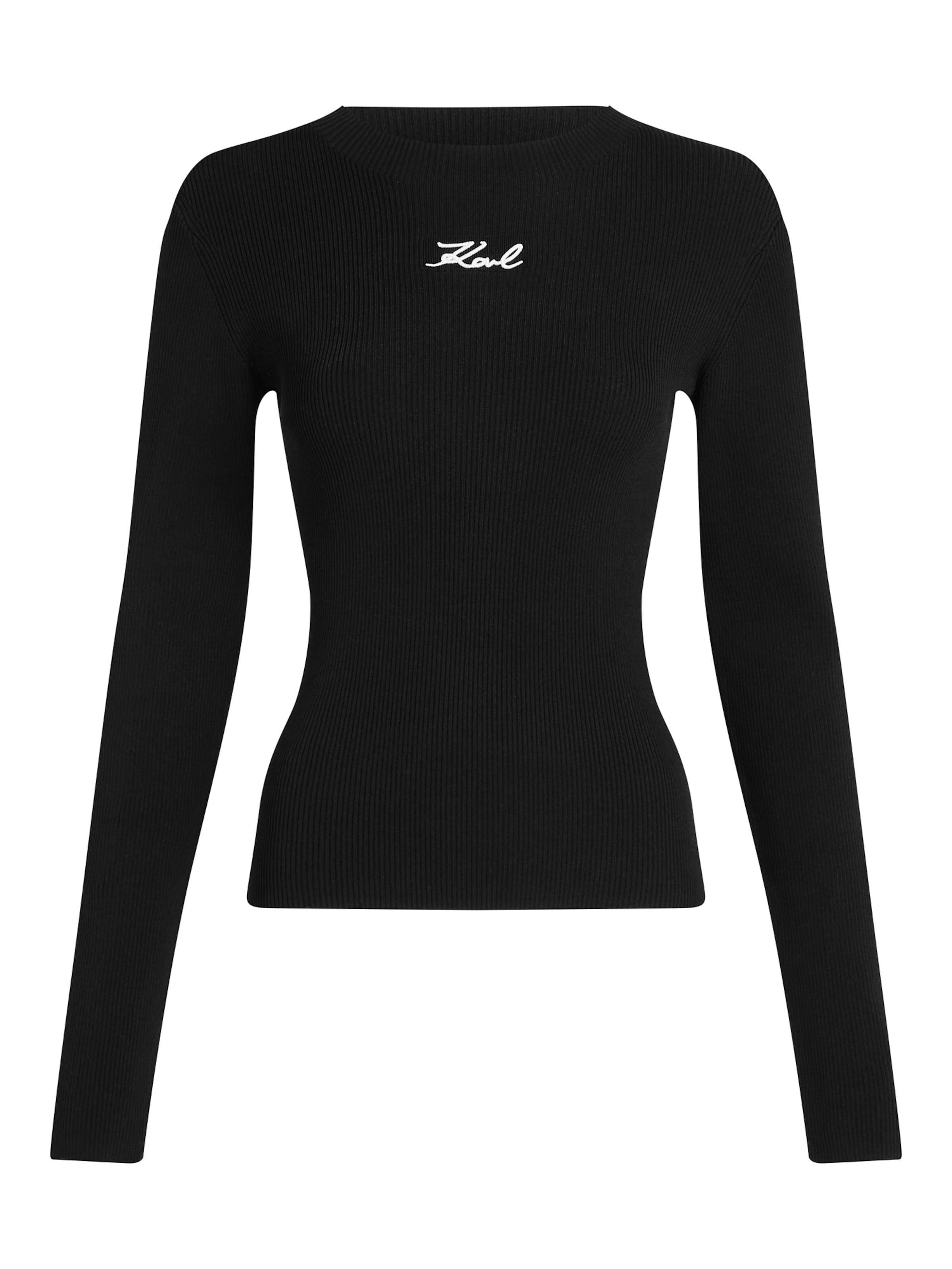 Karl Lagerfeld Тениска в черно: отпред