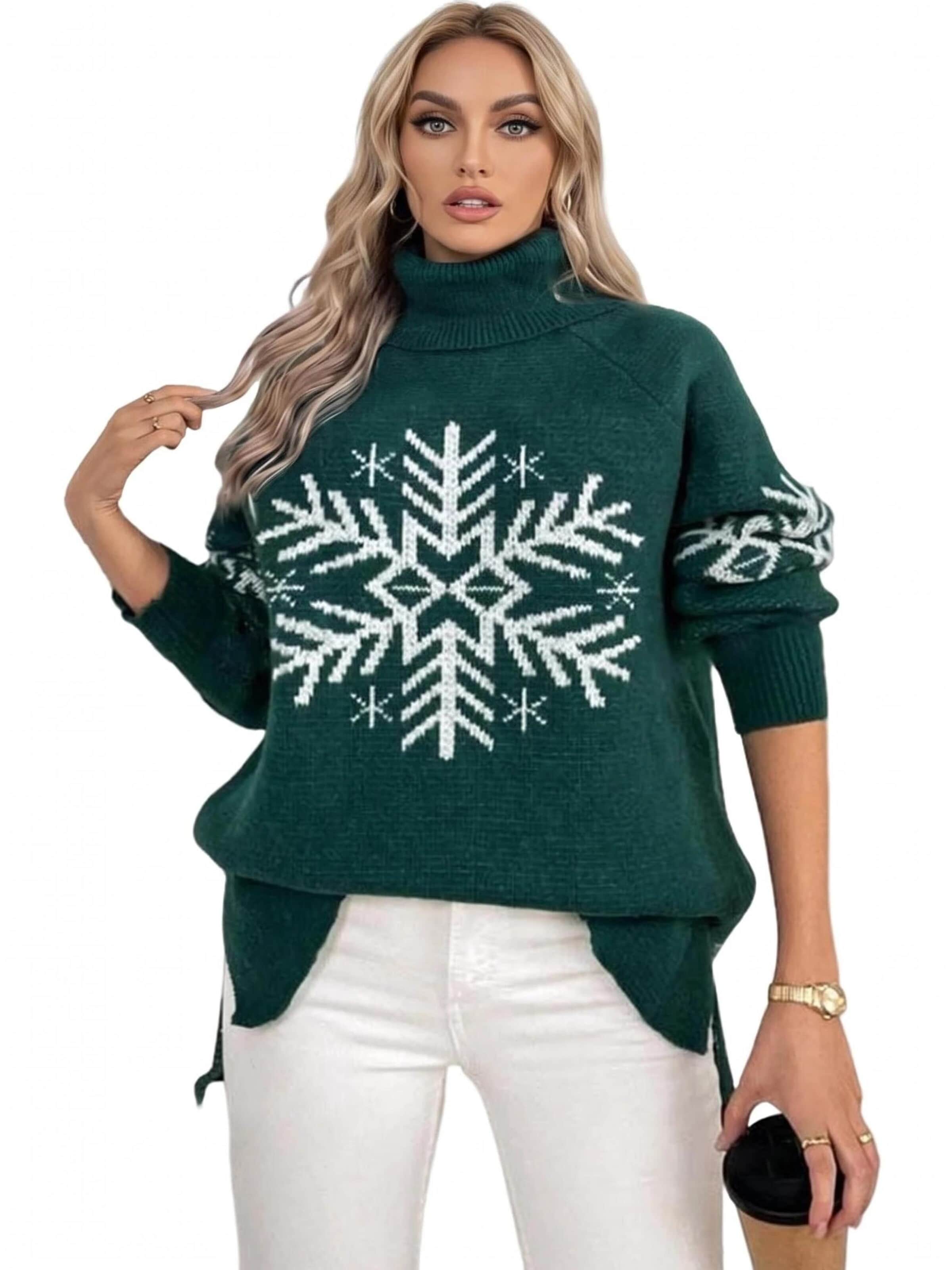 Yesfashion Sweater in Green: front