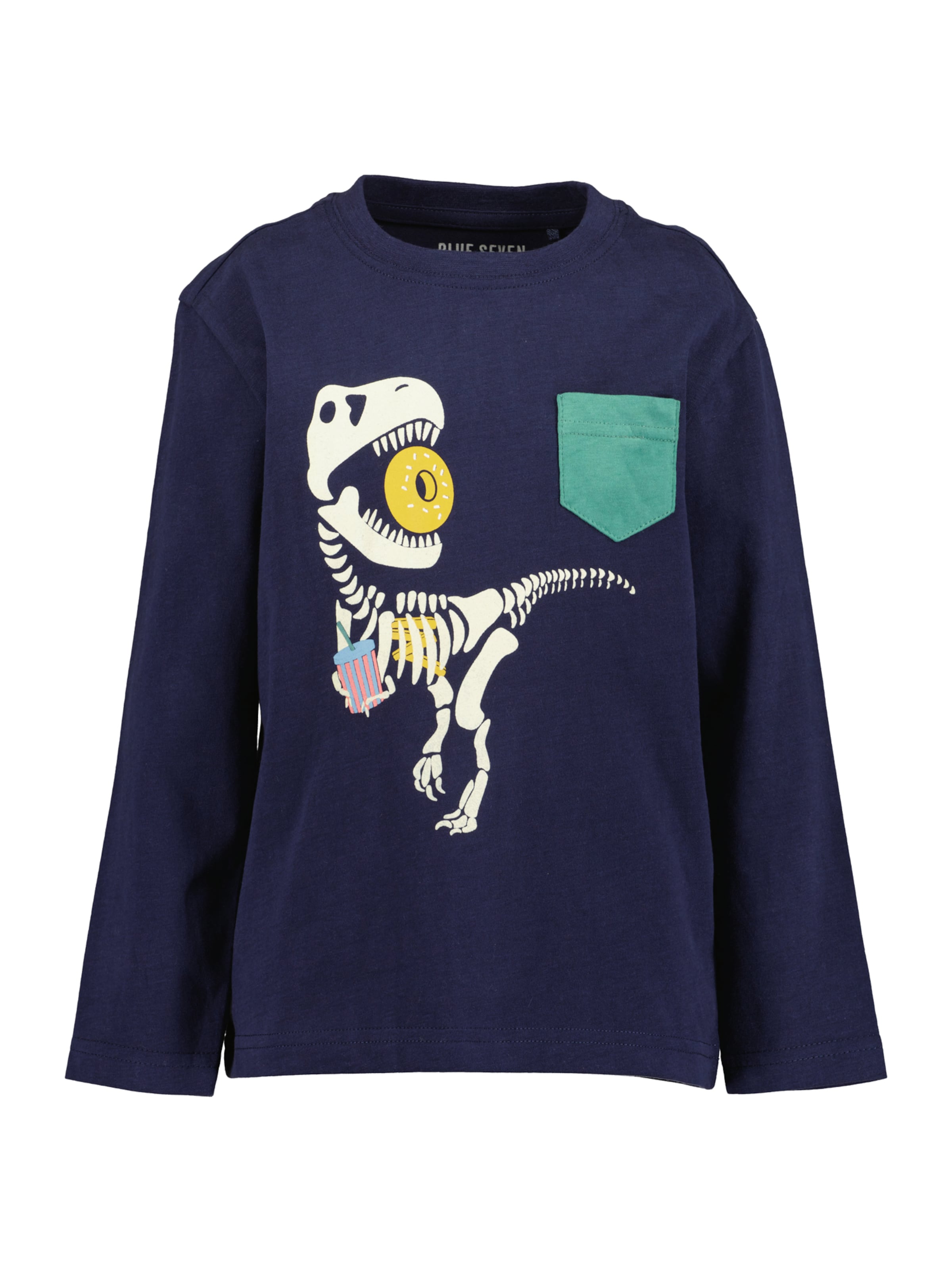 BLUE SEVEN T-shirt i blå: framsida