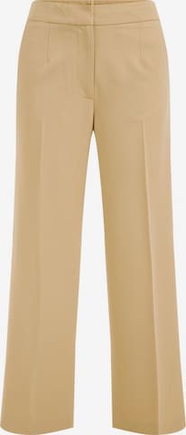 WE Fashion Loose fit Pleated Pants in Beige: front