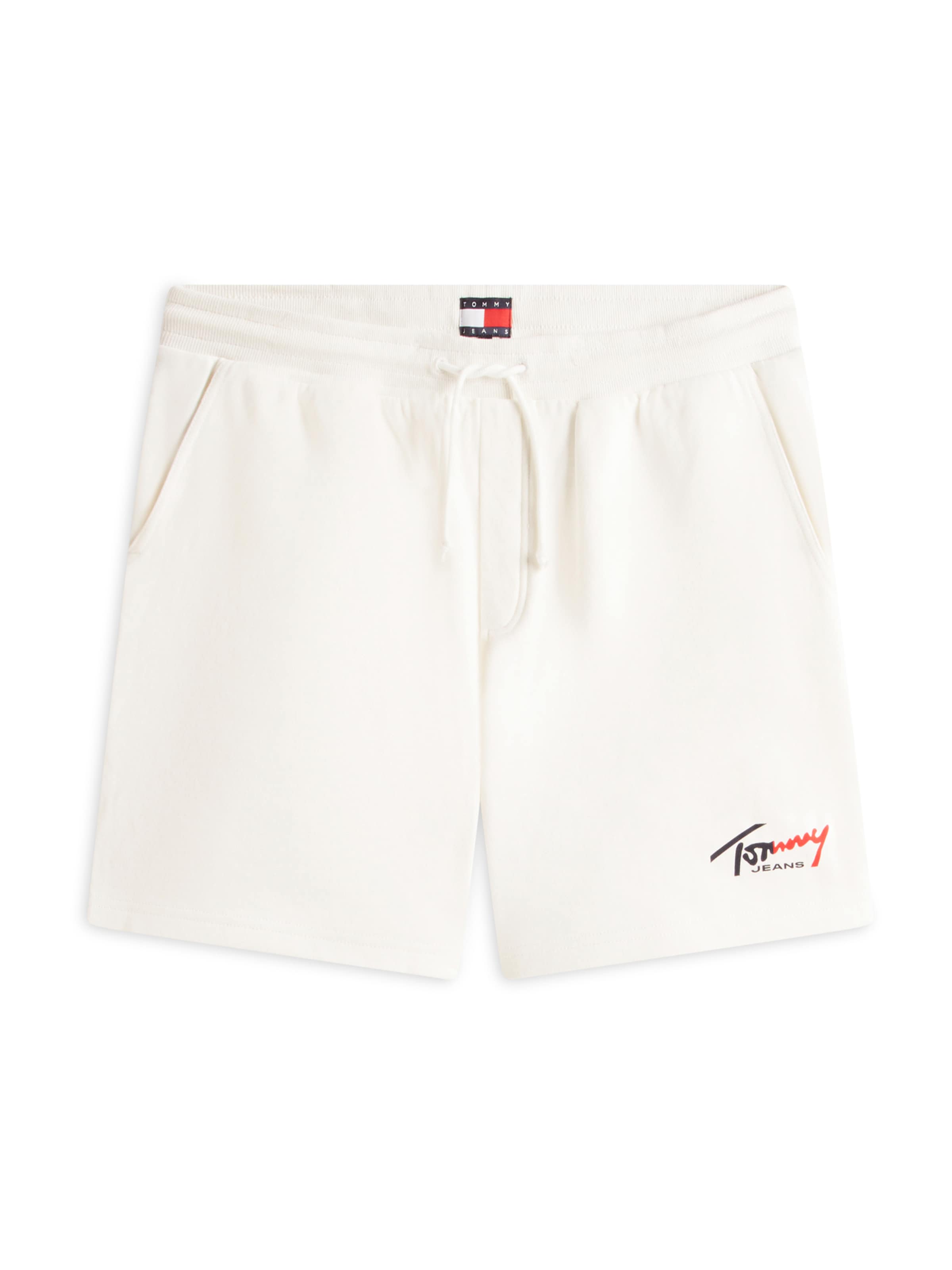 Tommy Jeans Ohlapna forma Hlače | bela barva: sprednja stran
