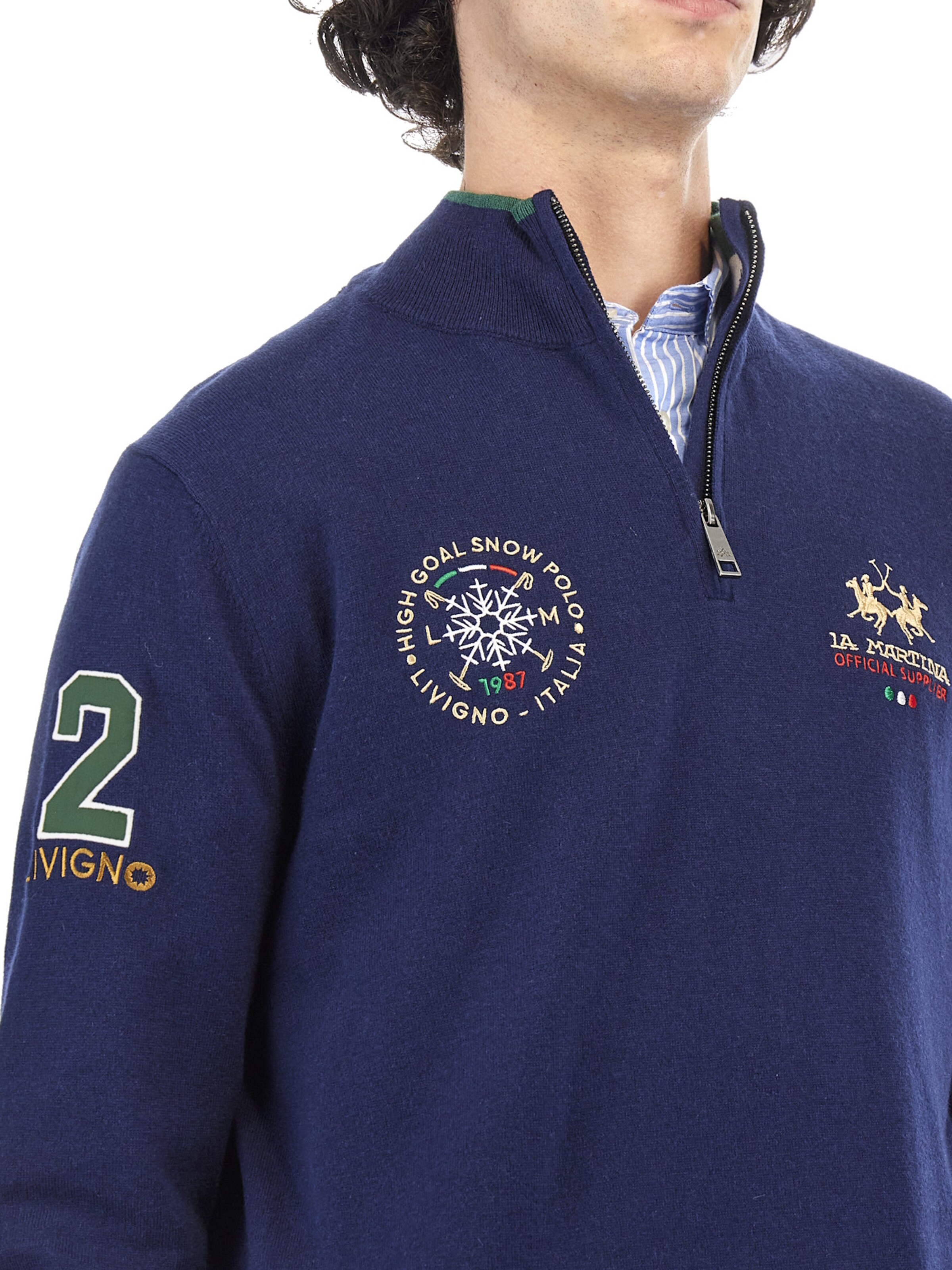 La Martina Trui in Blauw