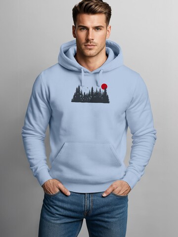 Neverless Sweatshirt 'Waldkette' in Blue: front