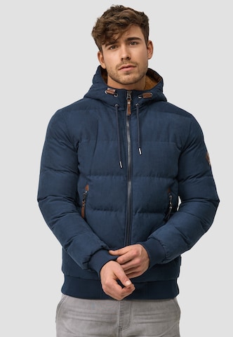 INDICODE JEANS Bomberjacke 'Adeline' in Blau: Vorderseite