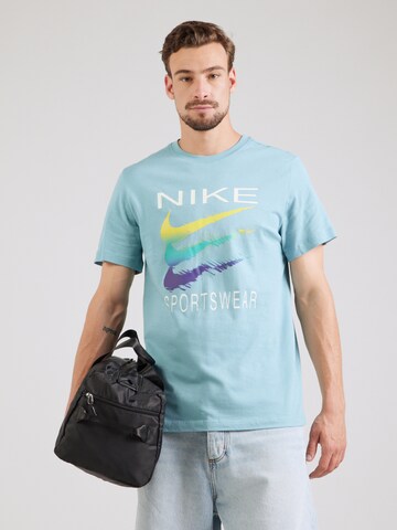Maglietta 'SWSH' di Nike Sportswear in blu: frontale