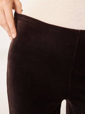 CALZEDONIA Wide leg Pants 'Velvet' in Brown