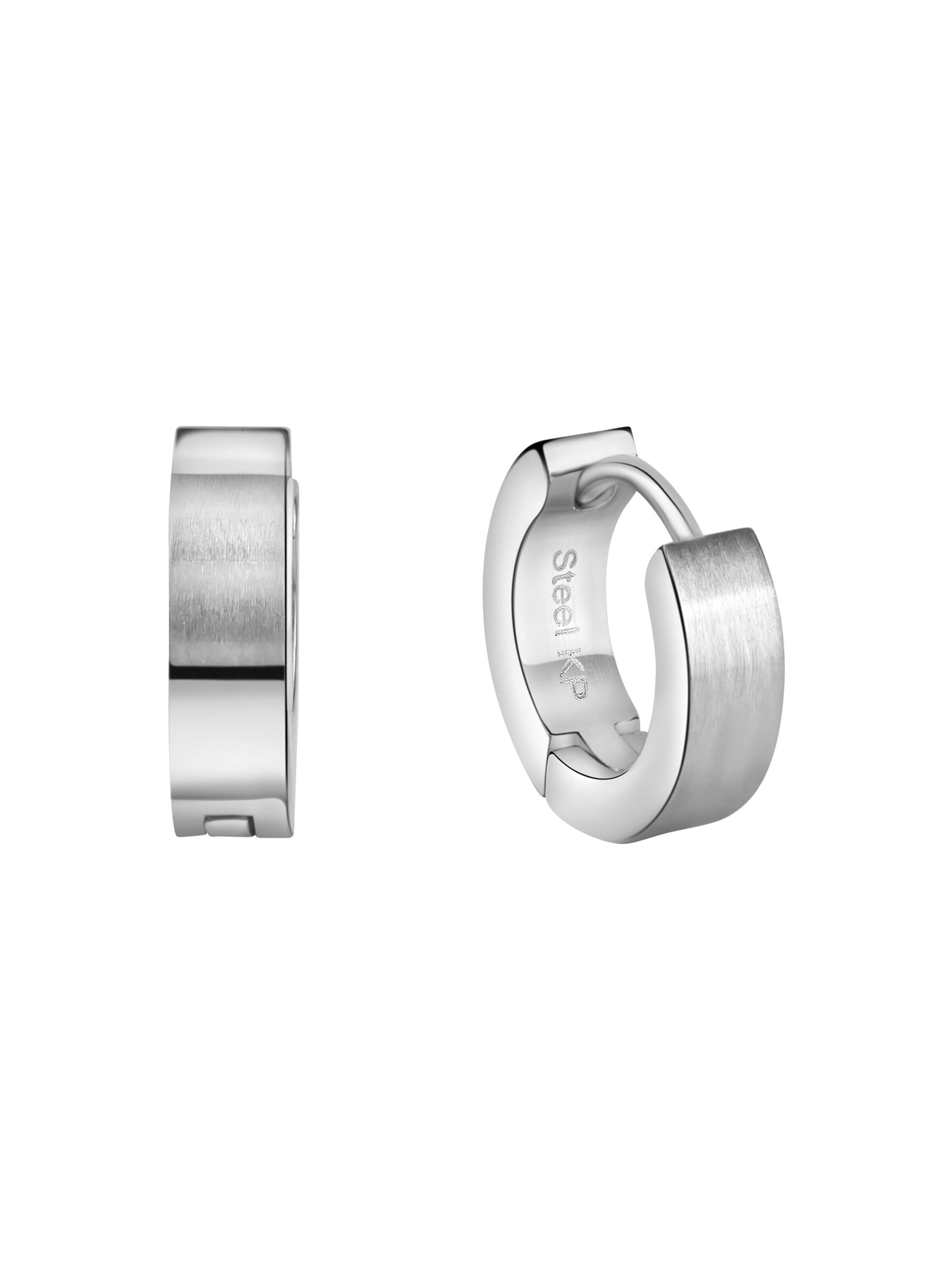 Zeeme Earring in Silver: front