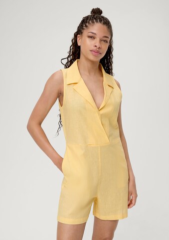 QS Jumpsuit in Yellow: front