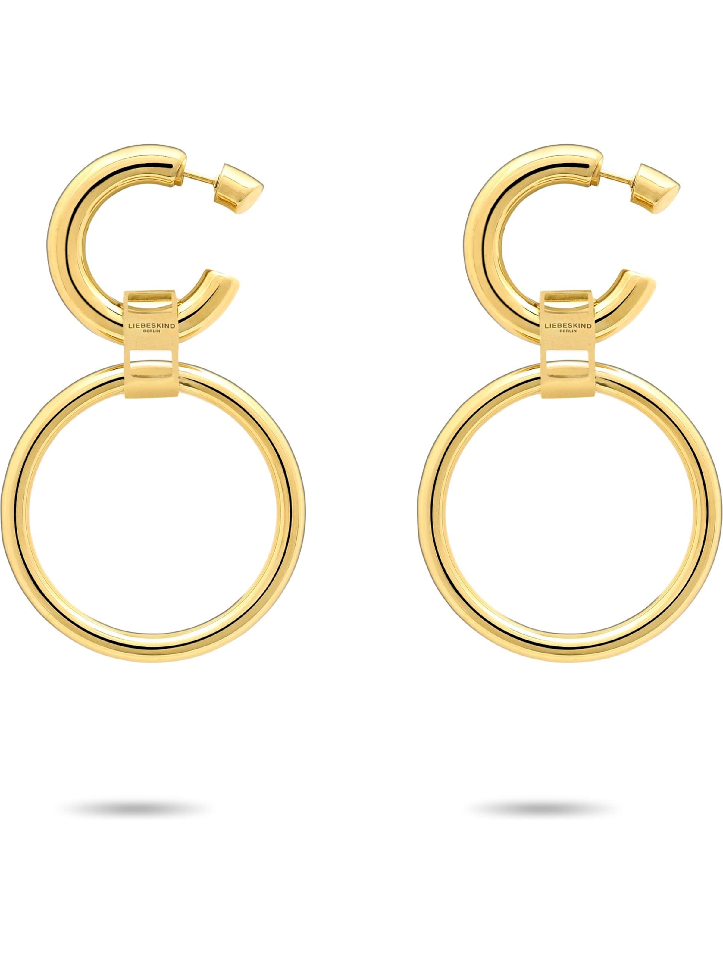 Liebeskind Berlin Oorbellen in Geel: voorkant