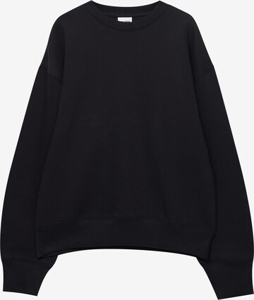 Pull&Bear Sweatshirt in Zwart: voorkant