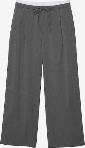 Loosefit Pantalon à pince Pull&Bear en gris : devant