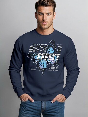 Neverless Sweatshirt 'Butterfly' in Blue